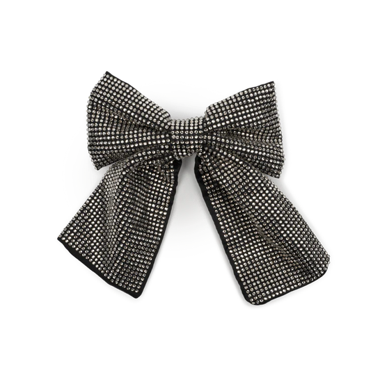 Sui Ava Crystal Bow Black Diamond