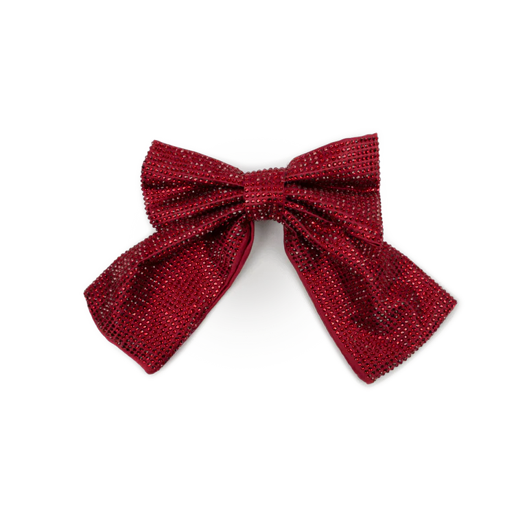 Sui Ava Crystal Bow Bordeaux