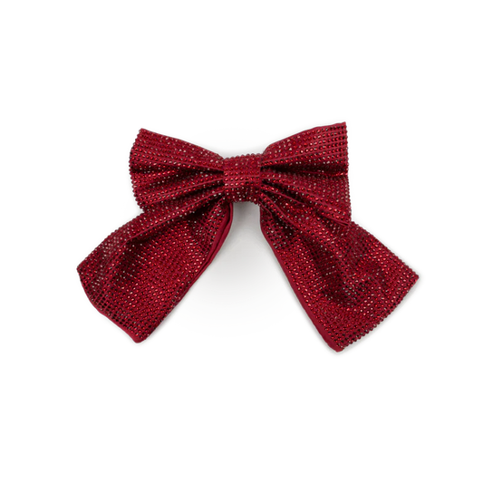 Sui Ava Crystal Bow Bordeaux