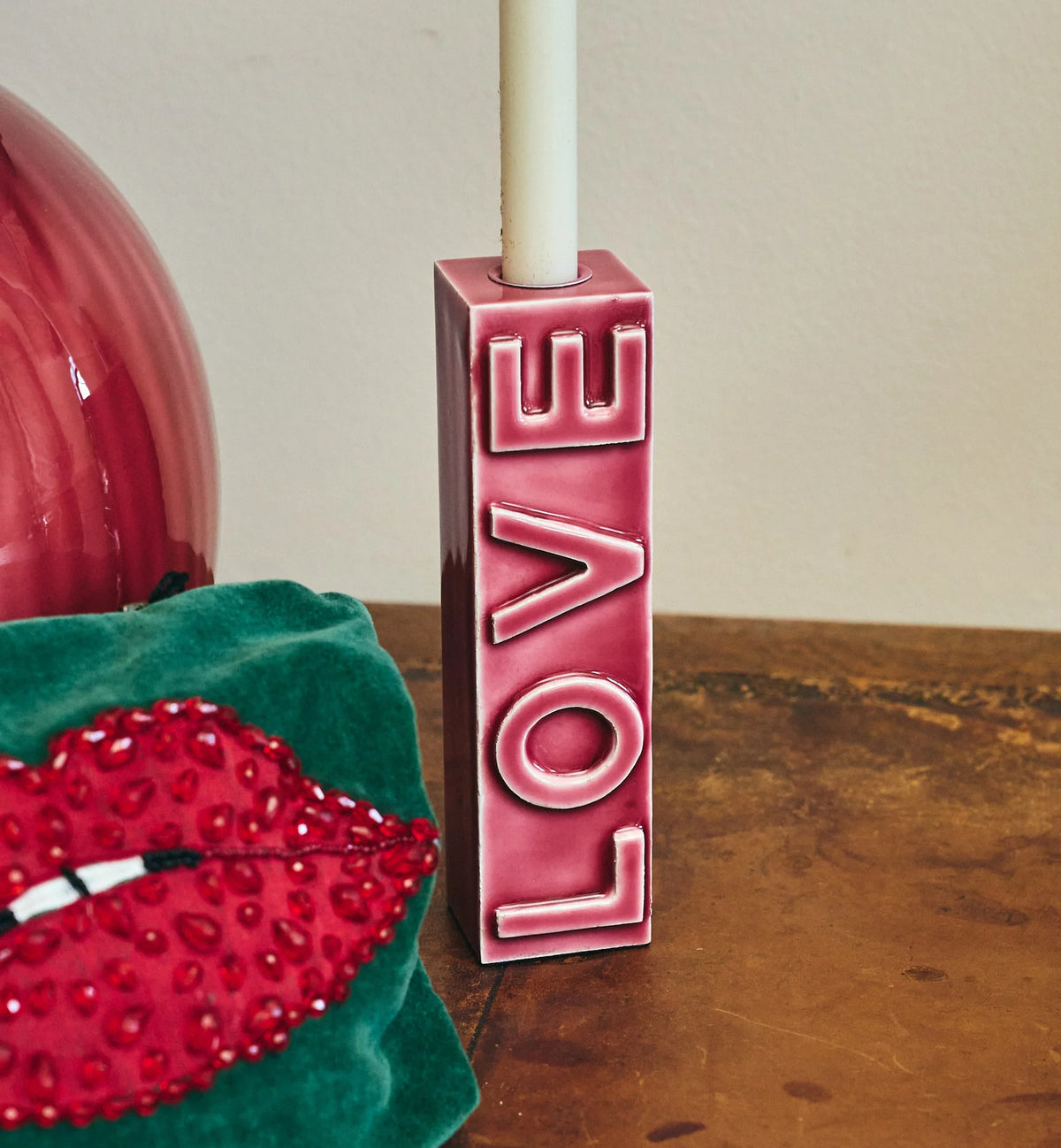 LOVE MIST CANDLE HOLDER - PINK