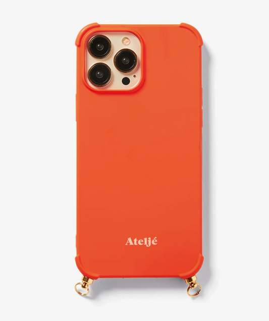 Recycled iPhone Burnt Orange case - no cord