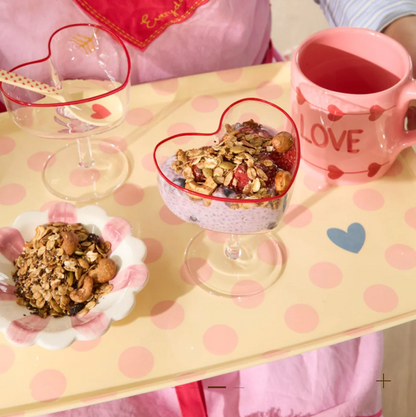 Heart Glass Champagne Coupe