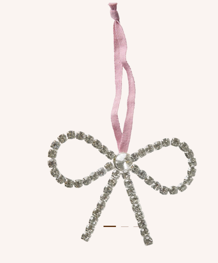 Bow Christmas Ornament - Silver