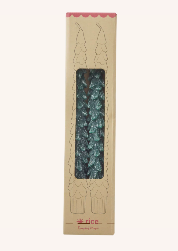 Candle - Dark Green - 2-pack