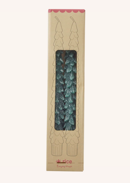 Candle - Dark Green - 2-pack