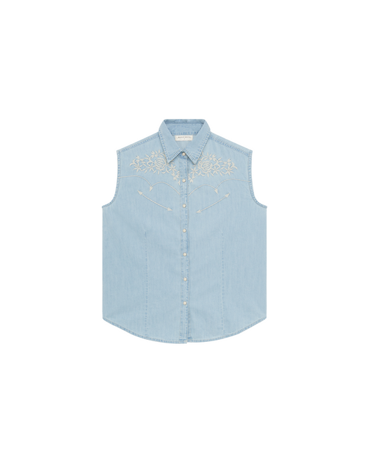 Maison Hotel - Texas Sun Dallas Blouse - Mustang Blue