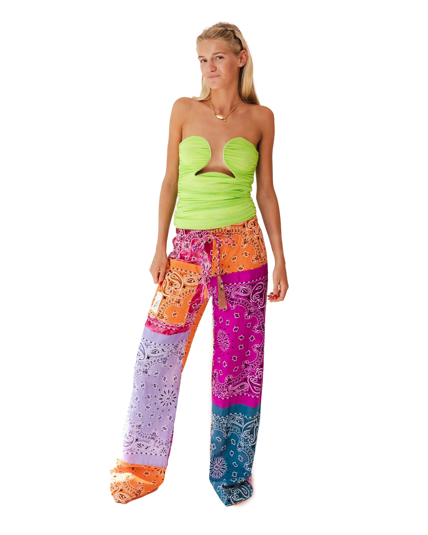 Bandana Pants Pink Orange