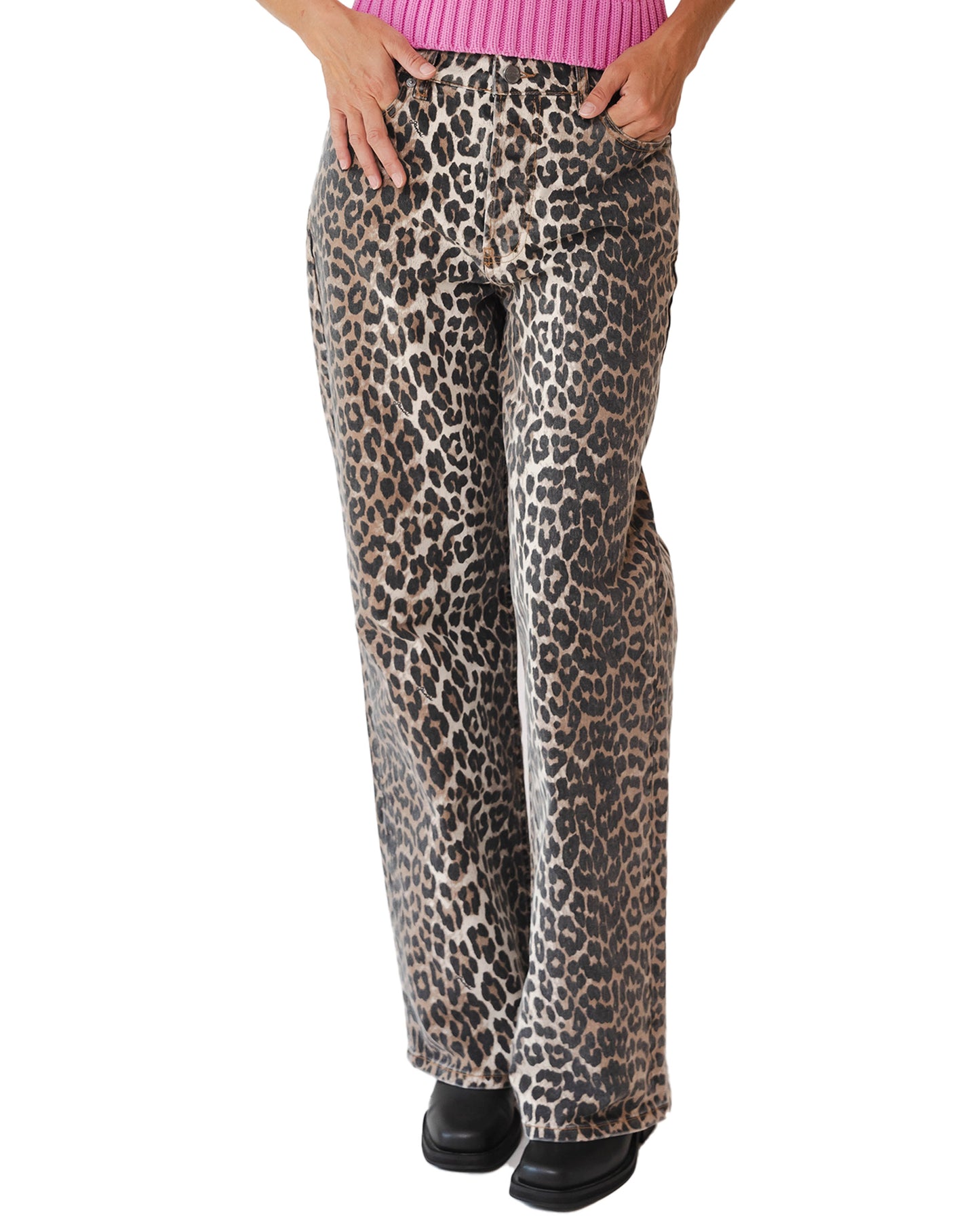 Leopard Printed Izey Jeans