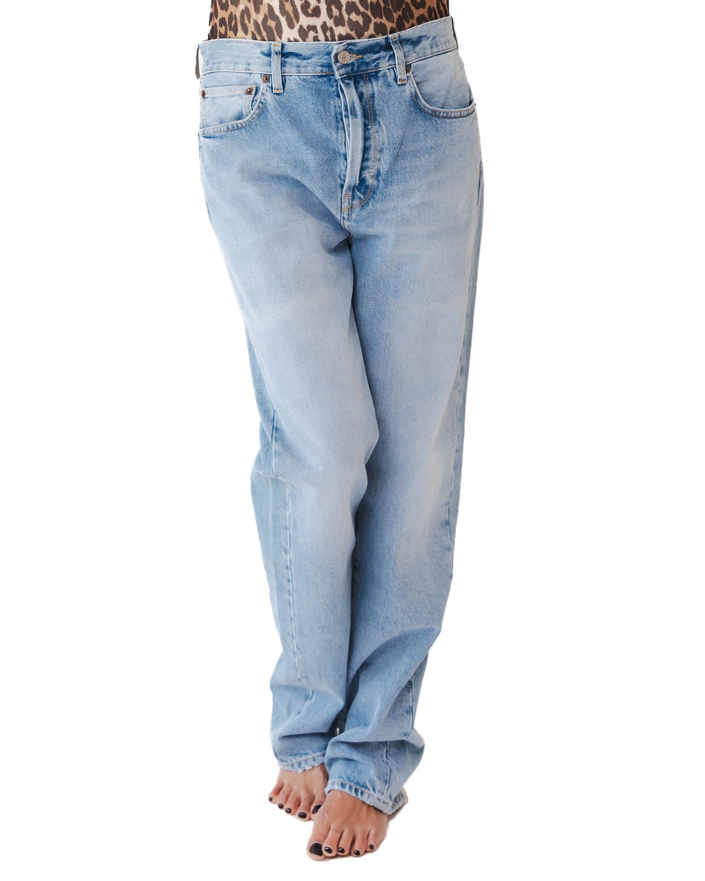 Relaxed Straight Jeans Saltwater Blue