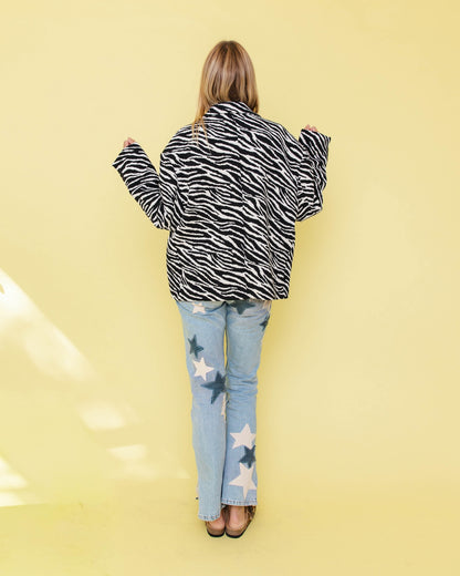ZEBRA BLAZER BOYFRIEND