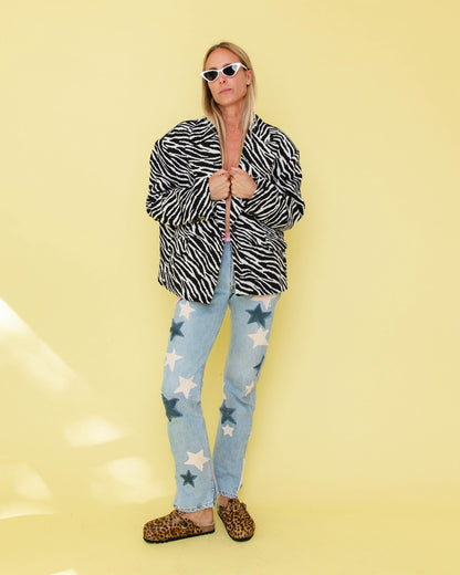 ZEBRA BLAZER BOYFRIEND