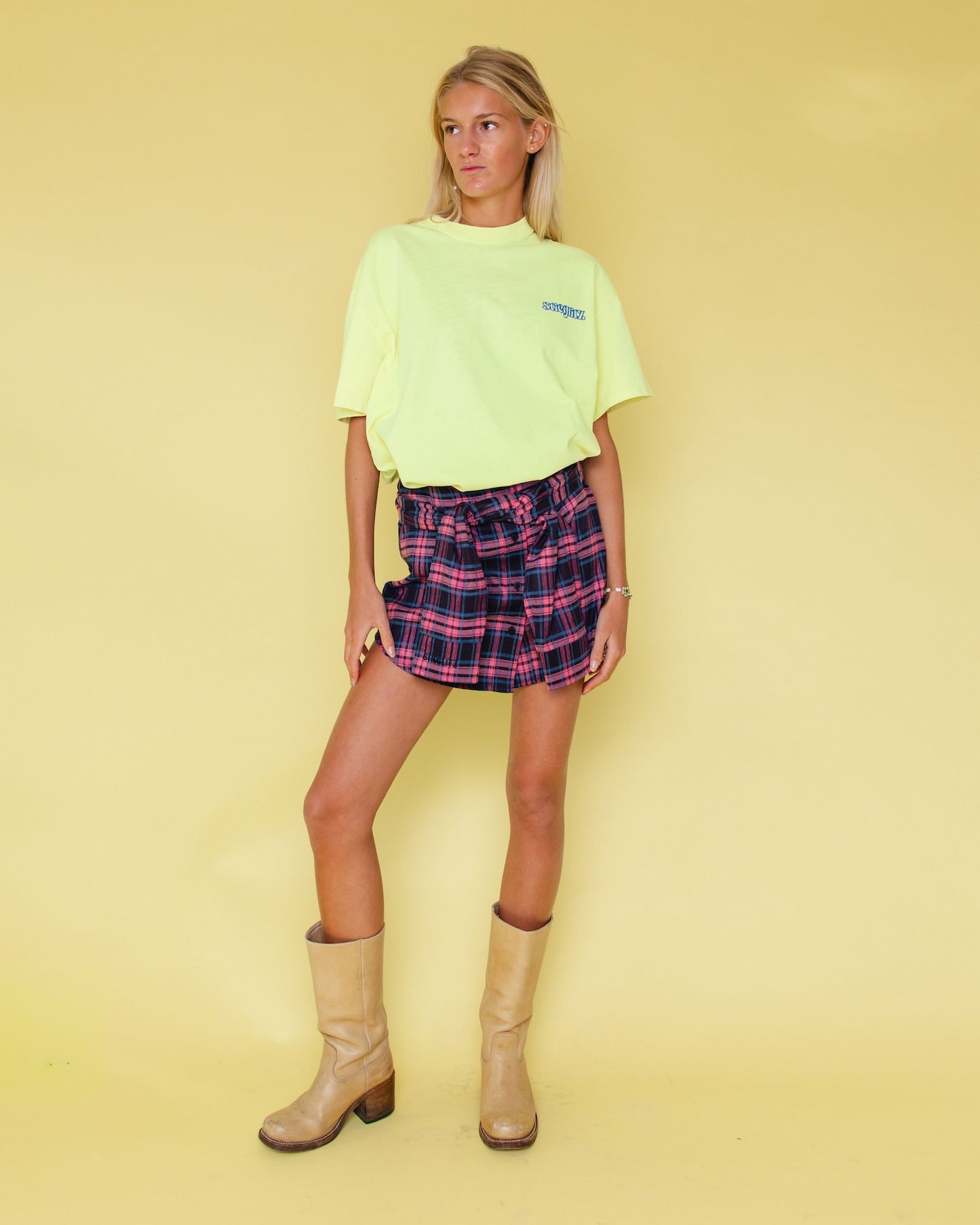 WORLD OF STIEG OVERSIZED T-SHIRT | YELLOW