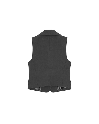 Ganni W0243 Bonded Crepe Vest - Black