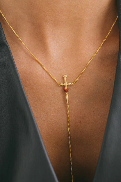 Love Dagger Necklace Goldplated