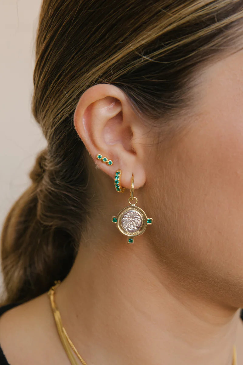 Single Bali Coin Earring Goldplated