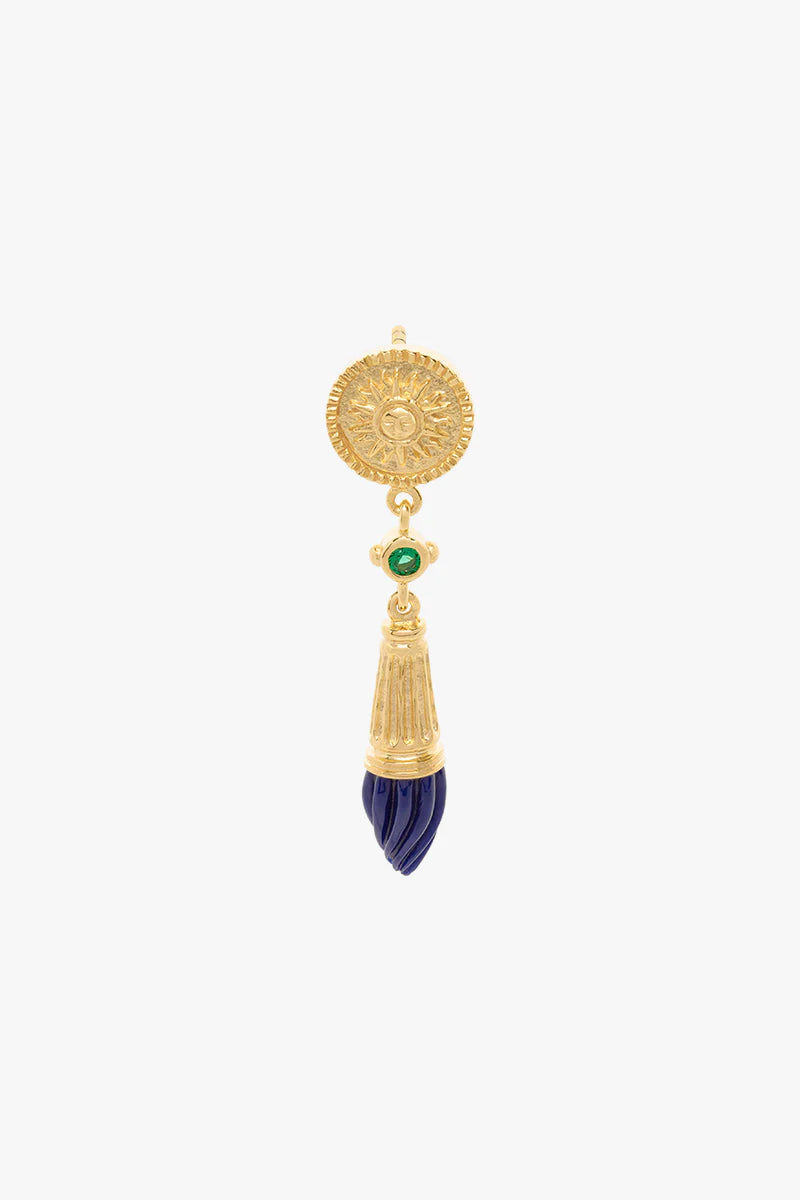 Olympia earring gold plated (single piece)