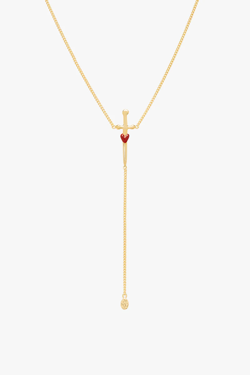 Love Dagger Necklace Goldplated