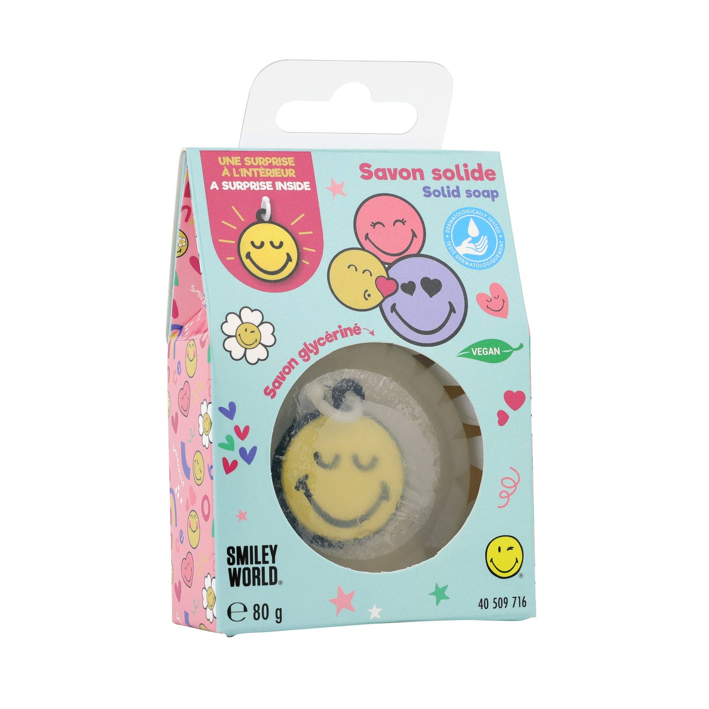 Smiley - stevige zeep en een verrassing - 80 g