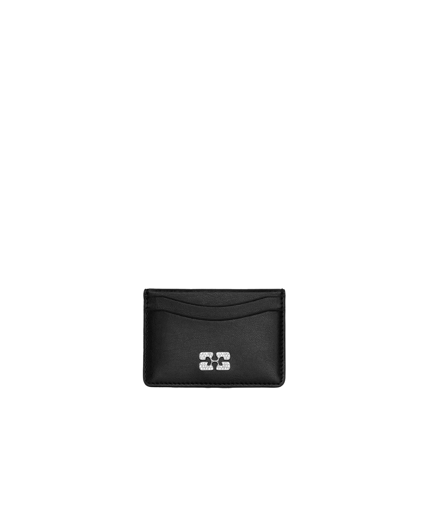 Ganni Bou Card Holder Strass Black