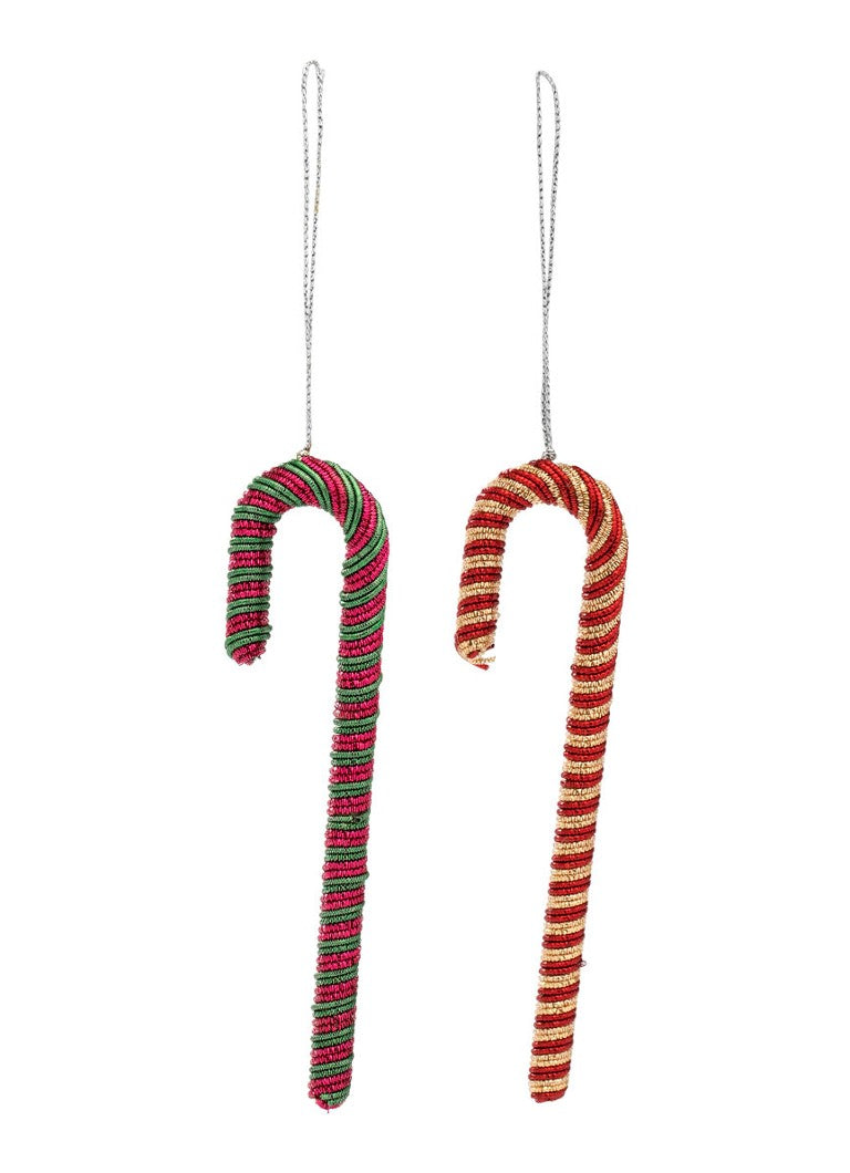 Set of 2 Candy Stick Ornament