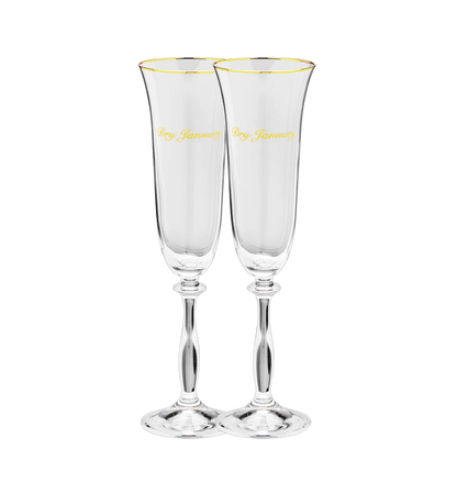 Dry January Champagne Flute Set of 2
