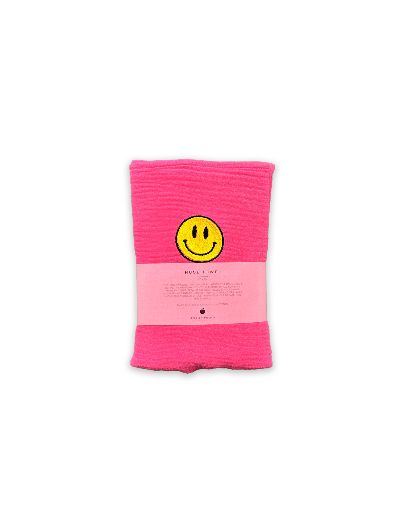 Huge Towel Blowy Bubblegum - Smiley