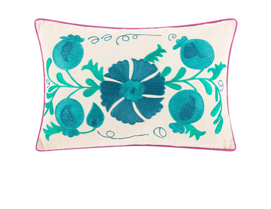Suzani Blue Pomegranate Cushion