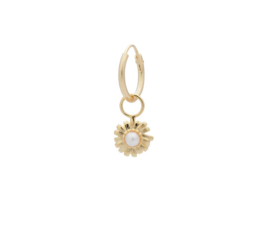 Single Flower of Love Ring Earring Gold Plated