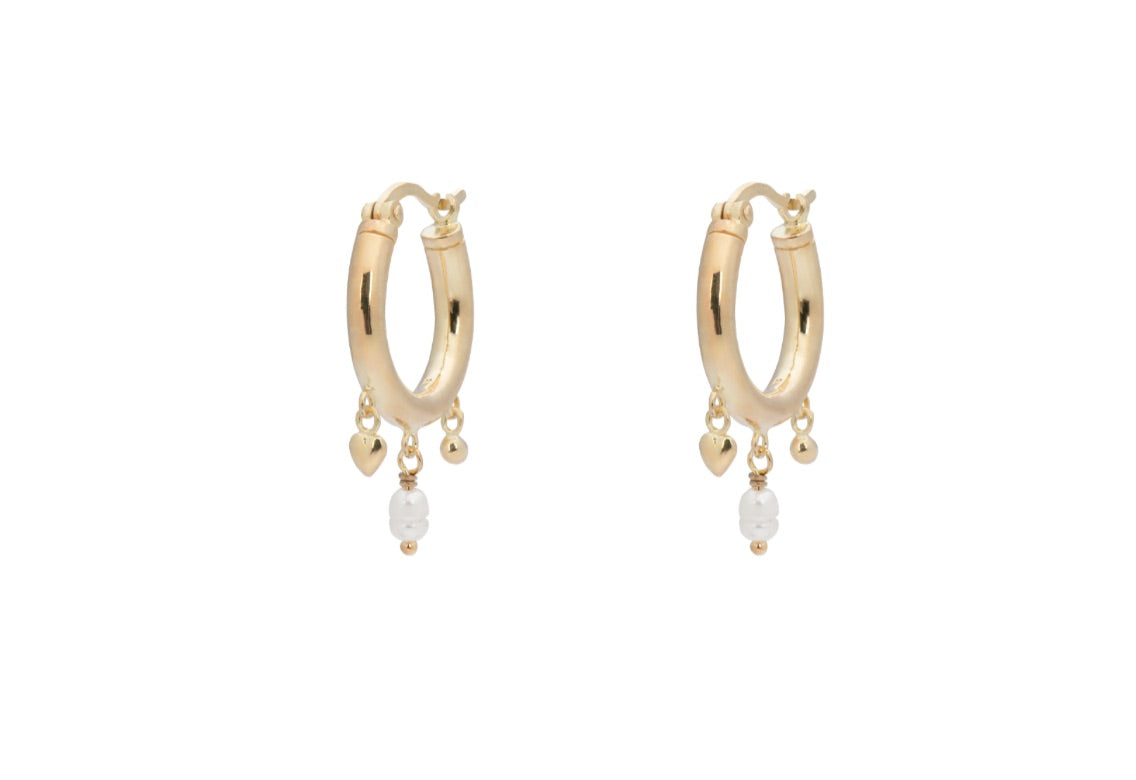 Chandelier Small Hoop Earrings Gold Plated