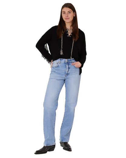 PULL CROP CAPUCHE A FRANGES