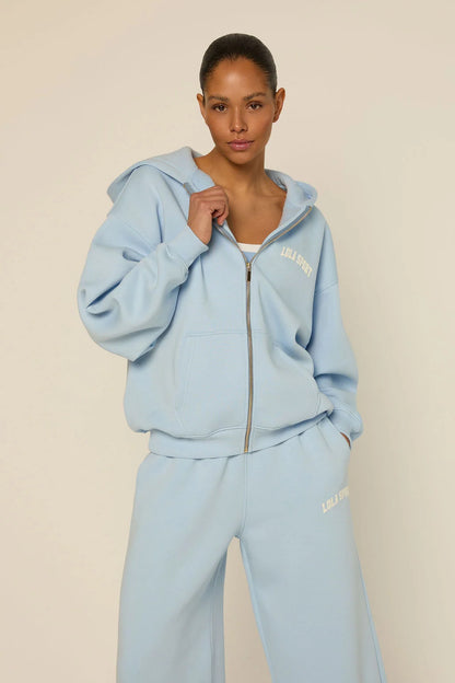 STELLA ZIP HOODIE | ICEY BLUE